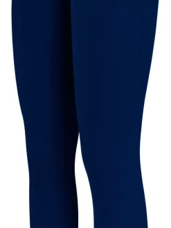 Legging en coton biologique mélangé bleu uni avec une coupe slim