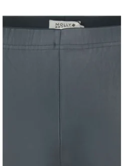 Legging en simili cuir pétrole à coupe bootcut et ceinture élastiquée
