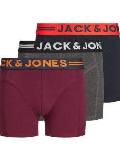 Lot de 3 Boxers classique en coton multicolores unis à taille élastiquée