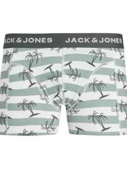 Lot de 3 Boxers classiques en coton multicolore uni avec imprimé rayures