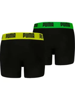 Lot de 2 boxers en coton noirs unis à ceintures de couleurs différentes