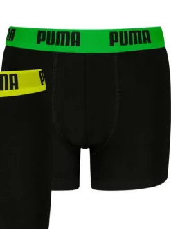 Lot de 2 boxers en coton noirs unis à ceintures de couleurs différentes