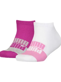 Lot de 2 chaussettes basses rose et blanche fantaisies