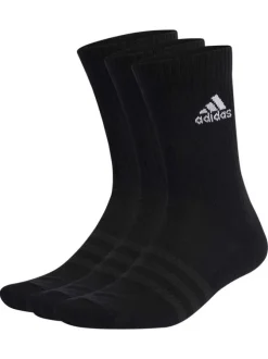 Lot de 3 paires de chaussettes mi-hautes noires unies avec le logo