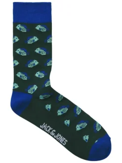 Lot de 3 paires de chaussettes hautes en coton mélangé multicolores imprimées