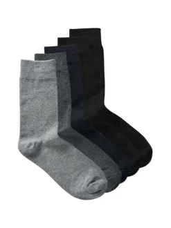Lot de 5 paires de chaussettes hautes multicolores unies