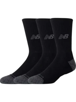 Lot de 3 paires de chaussettes hautes noires unies avec logo imprimé