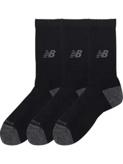 Lot de 3 paires de chaussettes hautes noires unies avec logo imprimé