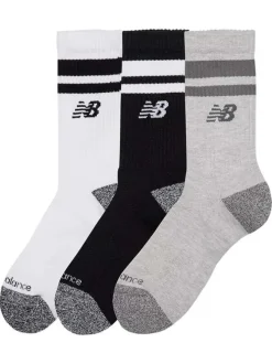 Lot de 3 paires de chaussettes hautes multicolores rayées avec logo imprimé