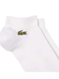 Lot de 3 paires de chaussettes basses unies en coton blanc et à logo brodé