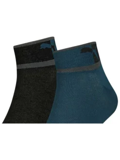 Lot de 2 paires de chaussettes Puma en coton mélangé stretch bicolore logotypées