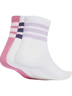 Lot de 3 paires de chaussettes basses multicolores unies avec le logo