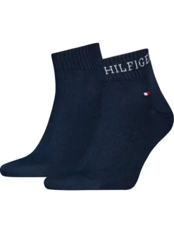 Lot de 2 paires de chaussettes basses marine avec imprimé logo