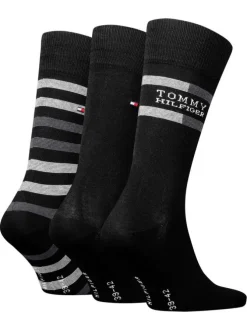 Lot de 3 paires de chaussettes noires fantaisie coupe haute
