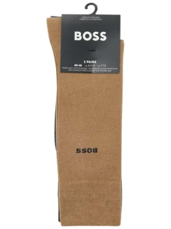 Lot de 2 paires de chaussettes hautes différentes en coton multicolores