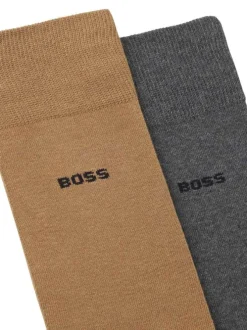 Lot de 2 paires de chaussettes hautes différentes en coton multicolores