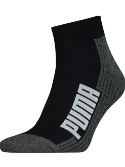 Lot de 2 paires de chaussettes basses en coton mélangé noires coupe quarter