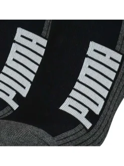 Lot de 2 paires de chaussettes basses en coton mélangé noires coupe quarter