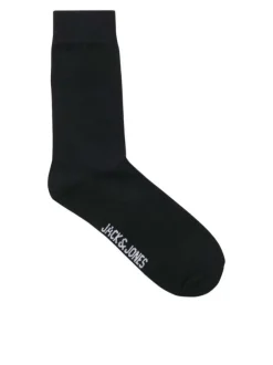 Lot de 3 paires de chaussettes hautes en coton mélangé noires imprimées