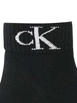 Lot de 2 paires de chaussettes hautes en coton mélangé noires unies