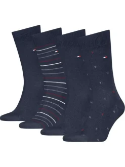 Lot de 4 paires de chaussettes marine fantaisie coupe haute