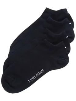 Lot de 2 paires de chaussettes basses en coton mélangé marine unies coupe courte
