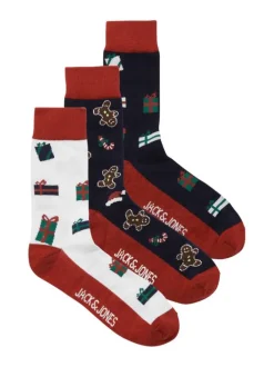 Lot de 3 paires de chaussettes hautes en coton mélangé avec des imprimés