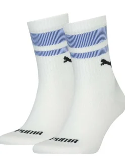Lot de 2 paires de chaussettes blanches unies avec une coupe mi-haute