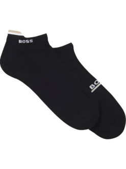 Lot de 2 paires de chaussettes basses et épaisses en coton noires