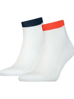 Lot de 2 paires de chaussettes sport blanches, coupe basse en coton mélangé