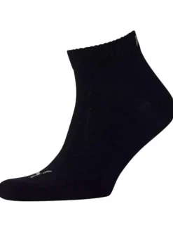 Lot de 3 paires de chaussettes mi-hautes unies marine, noires et grises