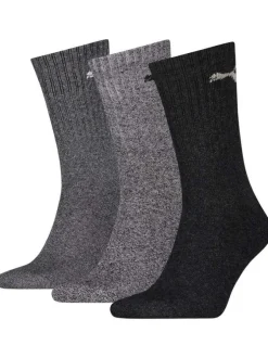 Lot de 3 paires de chaussettes hautes en coton mélangé anthracite uni