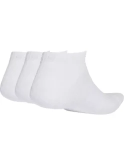 Lot de 3 paires de chaussettes basses blanches pourvues du logo de la marque