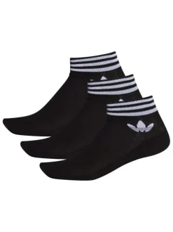 Lot de 3 paires de chaussettes basses noires en coton mélangé unie