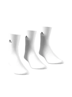 Lot de 3 paires de chaussettes mi-hautes blanches unies