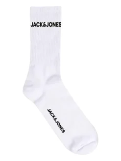Lot de 5 paires de chaussettes hautes en coton mélangé blanches unies coupe haute
