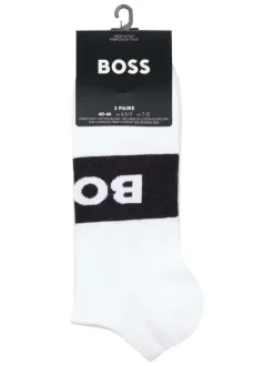 Lot de 3 paires de chaussettes basses et épaisses en coton blanches