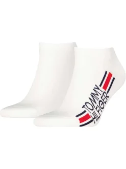 Lot de 2 paires de chaussettes basses blanches en coton mélangé