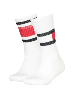 Lot de 2 paires de chaussettes hautes en coton mélangé blanches unies