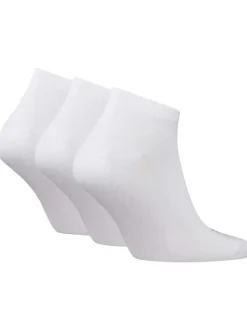 Lot de 3 paires de chaussettes taille basse blanches unies avec logo Levi's®