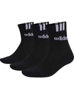 Lot de 3 paires de chaussettes mi-hautes noires pourvues du nom de la marque