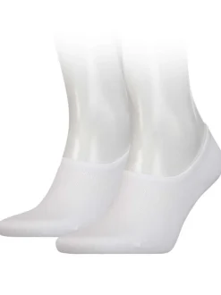 Lot de 2 paires de chaussettes basses en coton mélangé blanches coupe courte