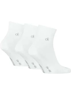 Lot de 3 paires de chaussettes basses blanches unies et logo iconique