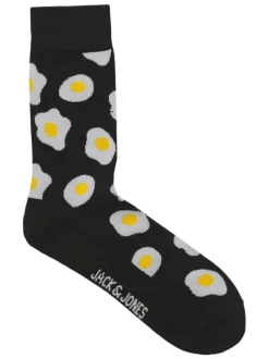 Lot de 3 paires de chaussettes hautes noires à motifs et avec une coupe haute