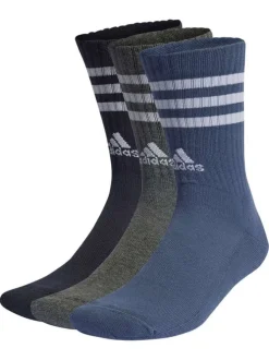 Lot de 3 paires de chaussettes mi-hautes multicolores unies avec le logo