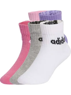 Lot de 5 paires de chaussettes basses multicolores unies avec le logo