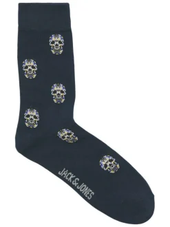 Lot de 3 paires de chaussettes noires avec des motifs et une coupe haute