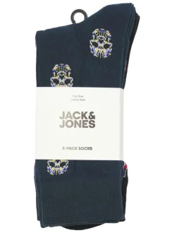 Lot de 3 paires de chaussettes noires avec des motifs et une coupe haute