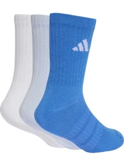 Lot de 3 paires de chaussettes hautes multicolores pourvues du logo de la marque