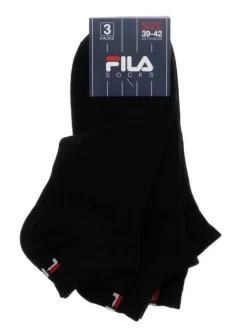 Lot de 3 paires de chaussettes noires à logo brodé sur l'arrière de la cheville